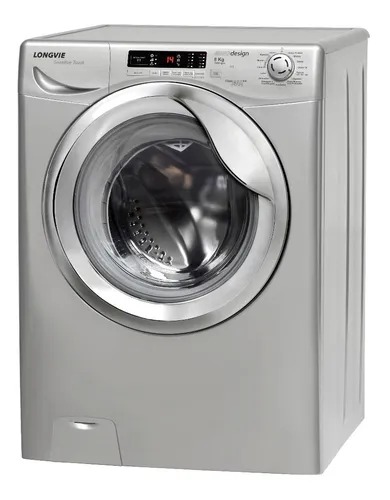 LAVARROPAS PREMIUM - 8KG - 1.200 RPM CARGA FRONTAL  PLATA - LONGVIE [L18012P]
