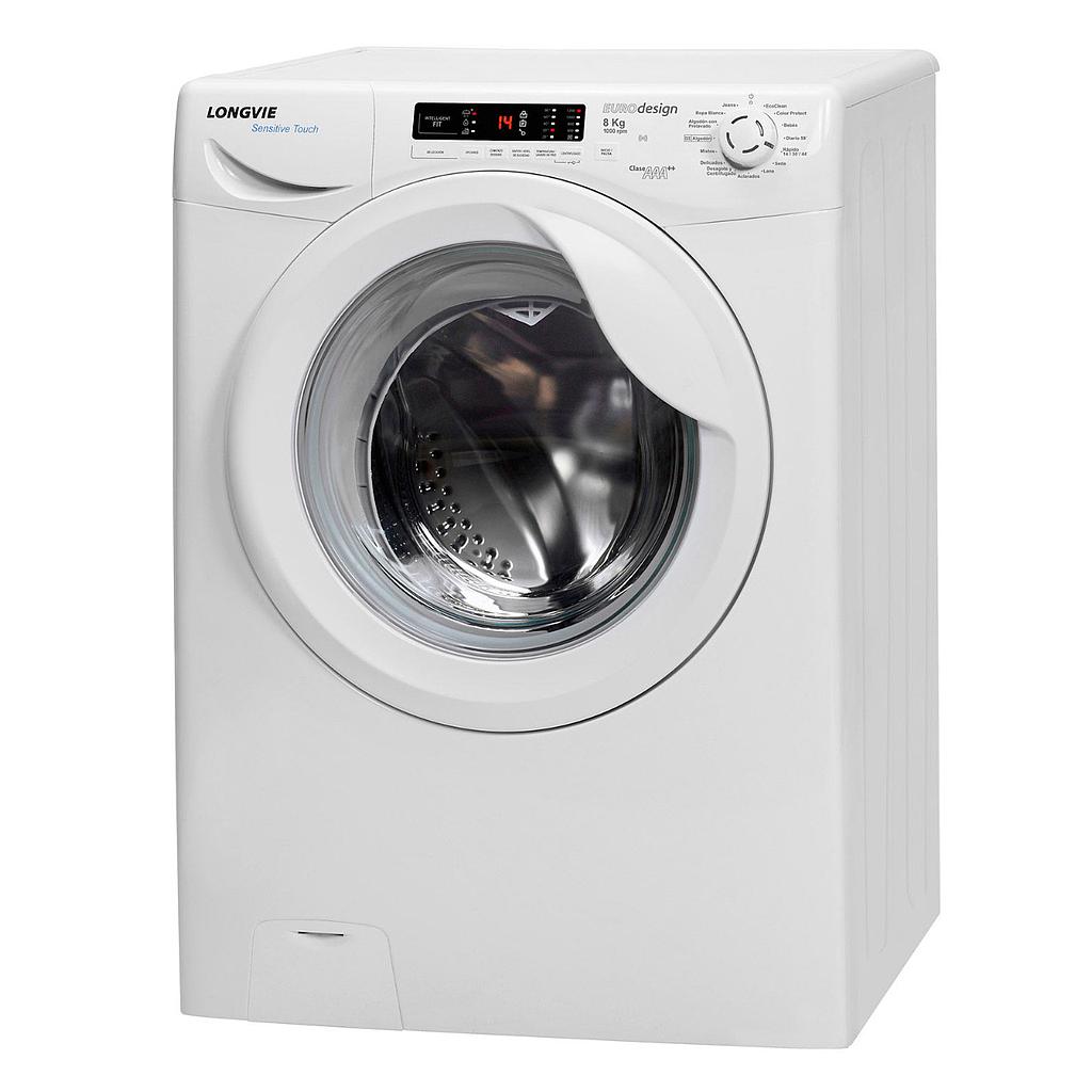 LAVARROPAS PREMIUM - 8KG - 1.000 RPM LONGVIE COLOR BLANCO [L18010]