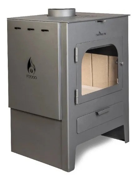 CALEFACTOR DE PIE A LEÑA 13001 13000 kcal - Salida de humo 6" - 120m2  - TROMEN [01-000-039]