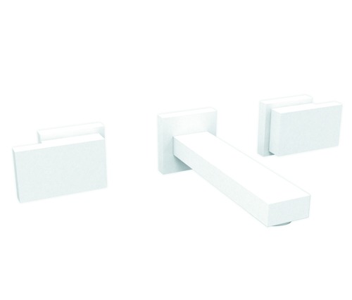GRIFERÍA BICOMANDO LAVATORIO DE PARED BLOCK PLANE WHITE HIDROMET – 10 AÑOS DE GARANTÍA [34090BLBL]