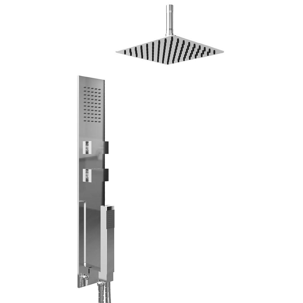 COLUMNA INTEGRAL 650 VOL CUADRADO CON DUCHA TECHO BLANCO - HIDROMET - 10 AÑOS DE GARANTÍA [87738BLBL]