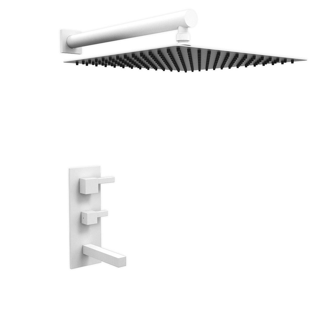 GRIFERÍA MONOCOMANDO DUCHA CON TRANSFERENCIA ONE BLOCK WHITE HIDROMET – 10 AÑOS DE GARANTÍA [3503BLBL]