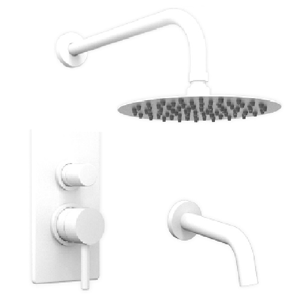 GRIFERÍA MONOCOMANDO DUCHA CON TRANSFERENCIA EMBUTIDA VECTOR WHITE HIDROMET – 10 AÑOS DE GARANTÍA [42103BLBL]