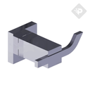 ACCESORIO PERCHA GEOMETRY CROMO -  HIDROMET [2852CRCR]