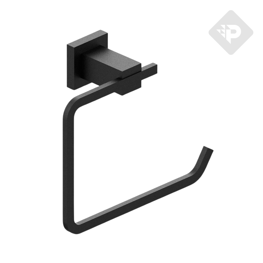 ACCESORIO TOALLERO ARGOLLA GEOMETRY BLACK HIDROMET – 10 AÑOS DE GARANTÍA [2843NEGR]