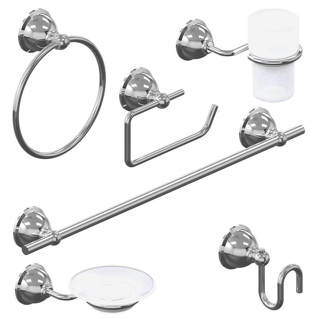 ACCESORIO KIT 6 PIEZAS SELF CROMO HIDROMET – 10 AÑOS DE GARANTÍA [00982CRCR]