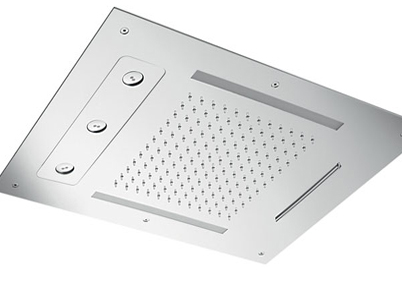 GRIFERÍA CROMOTERAPIA CON LED,  LAMA, LLUVIA Y ROTADORES CROMO HIDROMET – 10 AÑOS DE GARANTÍA [1916CRCR]