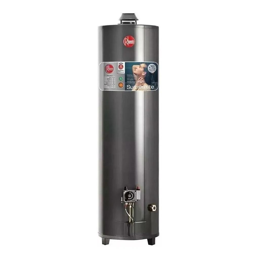 TERMOTANQUE 120L CONEXIÓN SUPERIOR GAS NATURAL NEGRO - RHEEM  [APG160NRH07]
