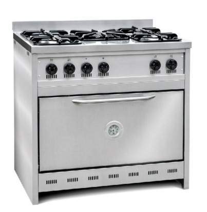 COCINA SEMI INDUSTRIAL 5 HORNALLAS 90CM ACERO INOXIDABLE - TST [450-90]