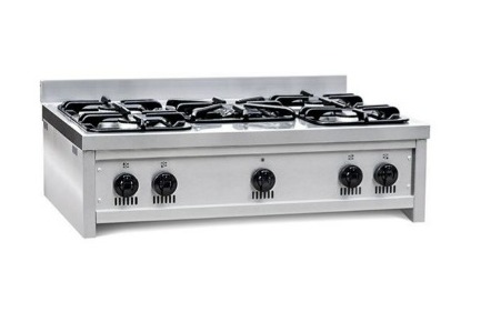 ANAFE SEMI INDUSTRIAL 5 HORNALLAS 90CM ACERO INOXIDABLE - TST [470-90]