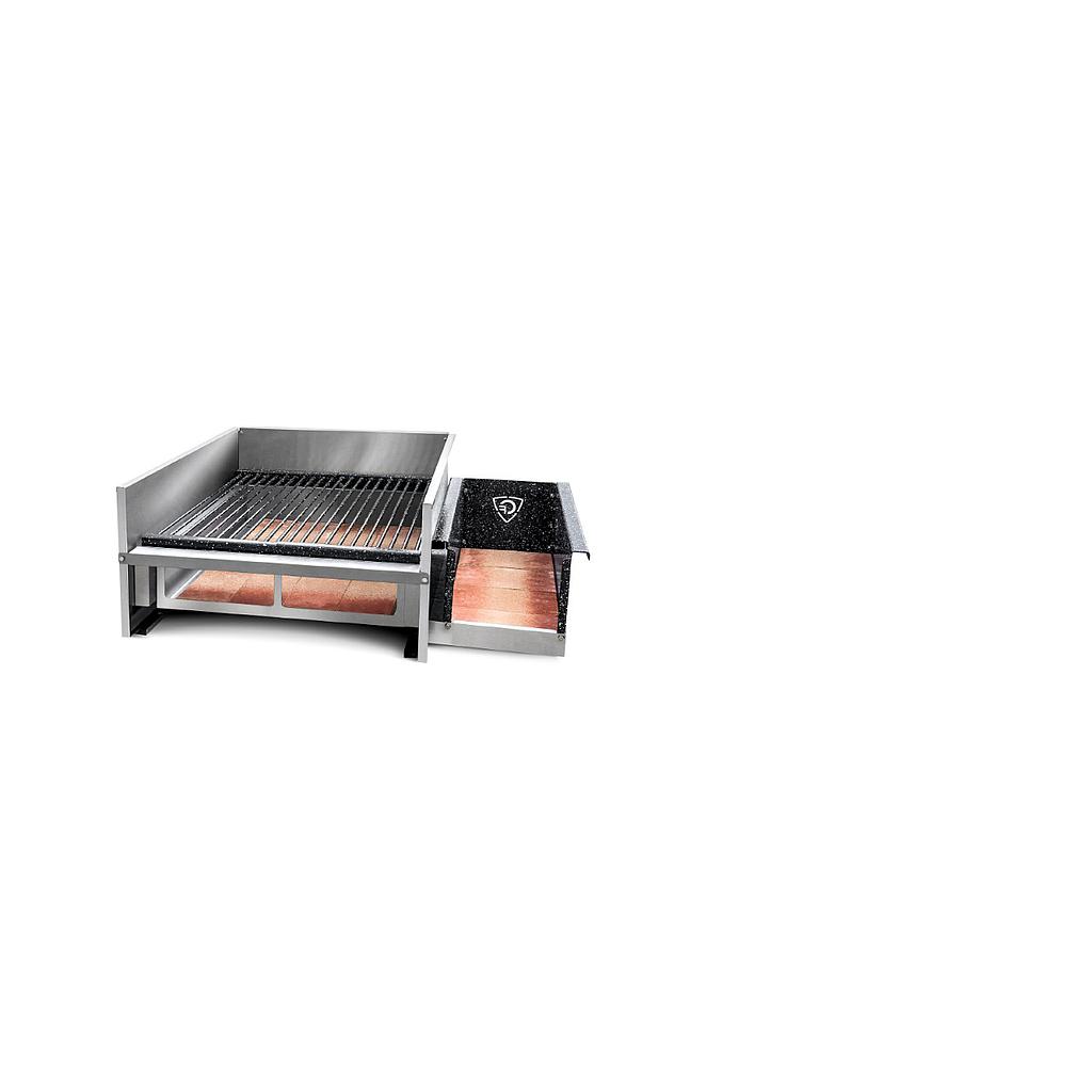 PARRILLA PORTÁTIL A LEÑA 60CM ACERO INOXIDABLE - TST [462-60]