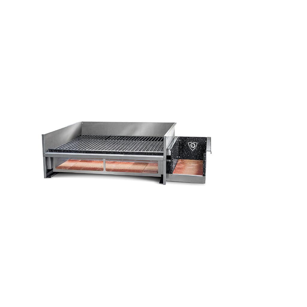 PARRILLA PORTÁTIL A LEÑA 90CM ACERO INOXIDABLE - TST [462-90]