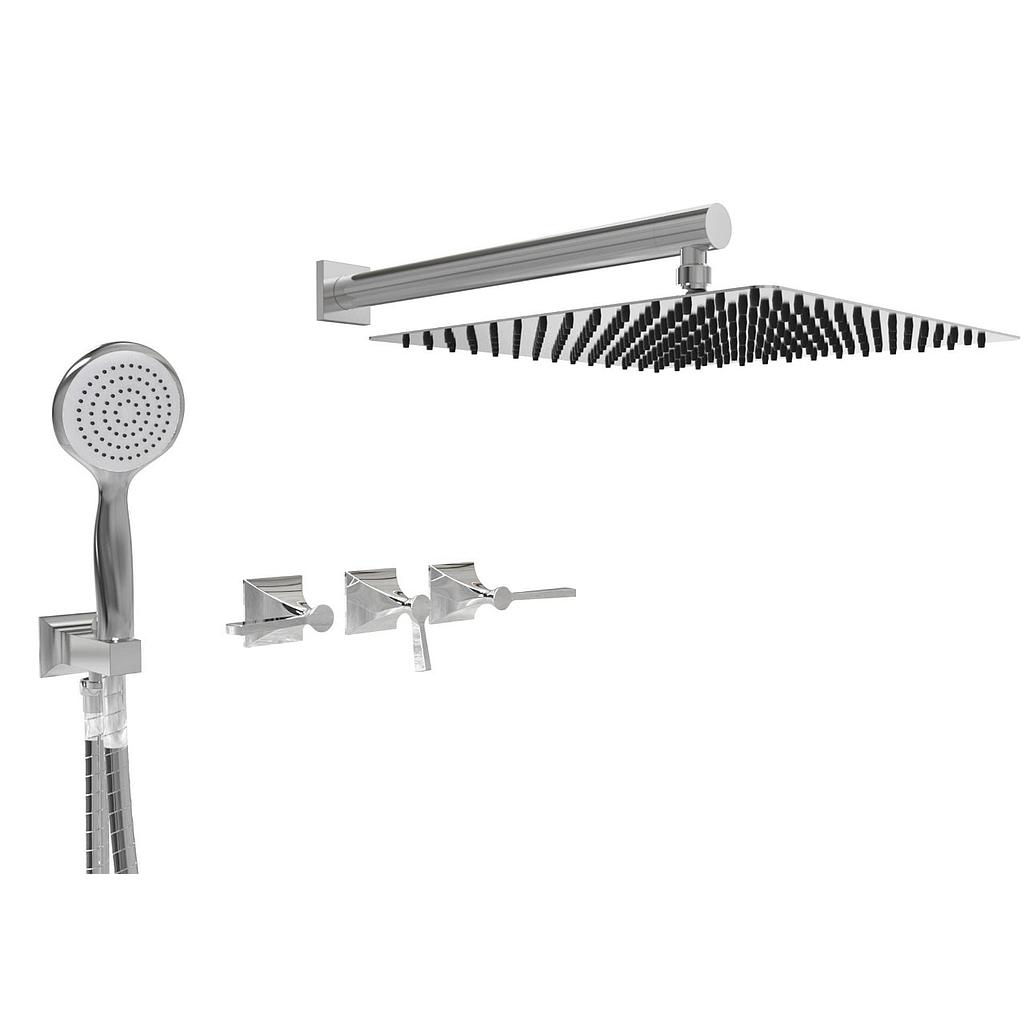 [26356] GRIFERÍA BICOMANDO DUCHA 2 VÍAS CON TRANSFERENCIA CON DUCHADOR NEW CASTLE ETS LEVER WHITE HIDROMET – 10 AÑOS DE GARANTÍA [51053BLBL]