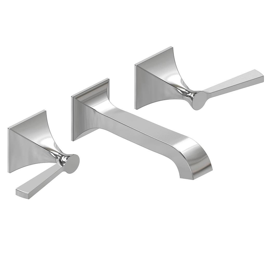 [26358] GRIFERÍA BICOMANDO LAVATORIO DE PARED NEW CASTLE ETS LEVER WHITE HIDROMET – 10 AÑOS DE GARANTÍA [51090BLBL]