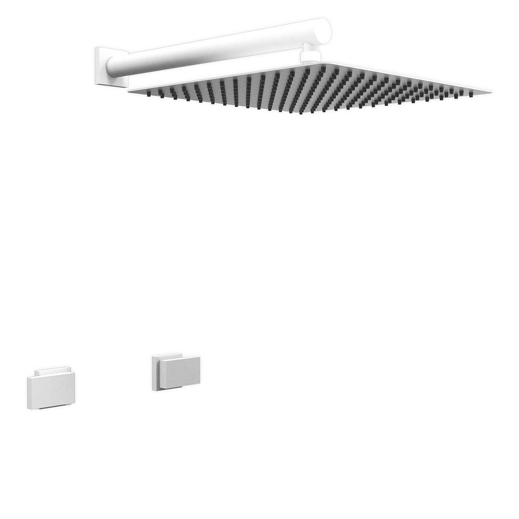 [26384] GRIFERÍA BICOMANDO DUCHA SIN TRANSFERENCIA BLOCK PLANE WHITE HIDROMET – 10 AÑOS DE GARANTÍA [34009BLBL]