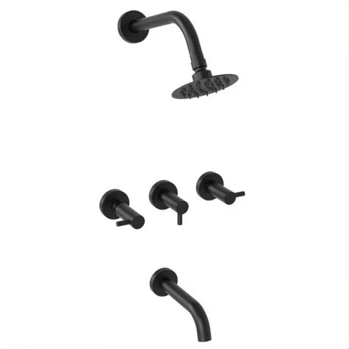 [26457] GRIFERÍA BICOMANDO DUCHA CON TRANSFERENCIA JET BLACK HIDROMET – 10 AÑOS DE GARANTÍA [03703NEGR]