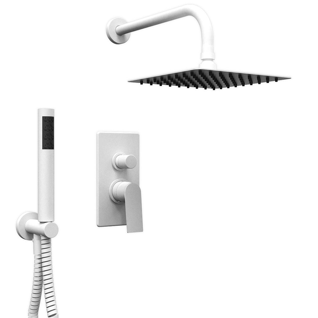 [26544] GRIFERÍA MONOCOMANDO DUCHA 2 VIAS CON DUCHADOR RAPTOR WHITE HIDROMET – 10 AÑOS DE GARANTÍA [9412BLBL]