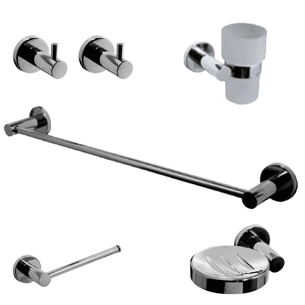 [26661] ACCESORIO KIT 6 PIEZAS DYNAMIC CROMO HIDROMET – 10 AÑOS DE GARANTÍA [08582CRCR]