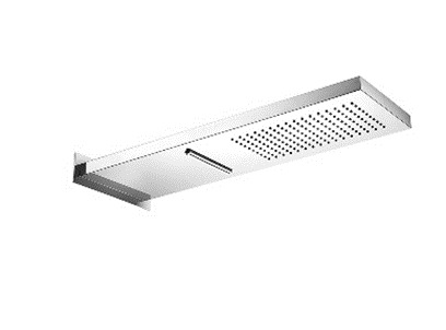 [26753] GRIFERÍA DUCHA PARED CON LAMA RECTANGULAR WHITE HIDROMET – 10 AÑOS DE GARANTÍA [1914BLBL]