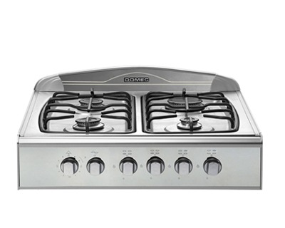 [26877] ANAFE MULTIGAS 4 HORNALLAS AXCLV ACERO INOXIDABLE - DOMEC [63134]