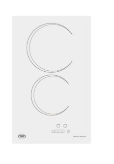 [26959] ANAFE VITROCERÁMICO EMPOTRABLE 2 HORNALLAS BLANCO - TST [26-2]