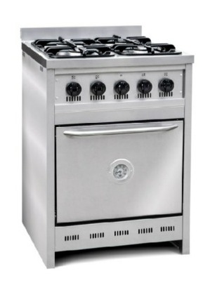 [26968] COCINA SEMI INDUSTRIAL 55CM  4 HORNALLAS ACERO INOXIDABLE - TST [450-55]