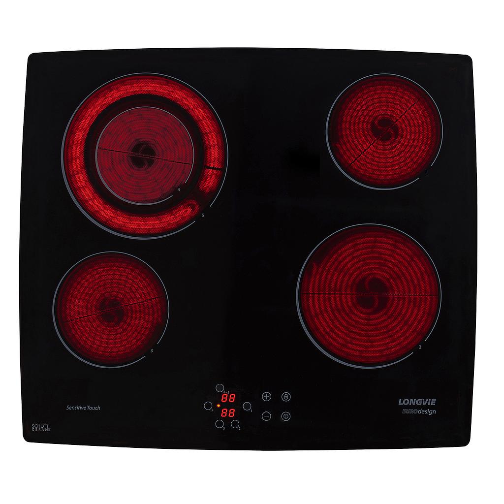 [27234] ANAFE ELÉCTRICO VITROCERÁMICO 4 HORNALLAS SENSITIVE TOUCH - LONGVIE [AVST360K]