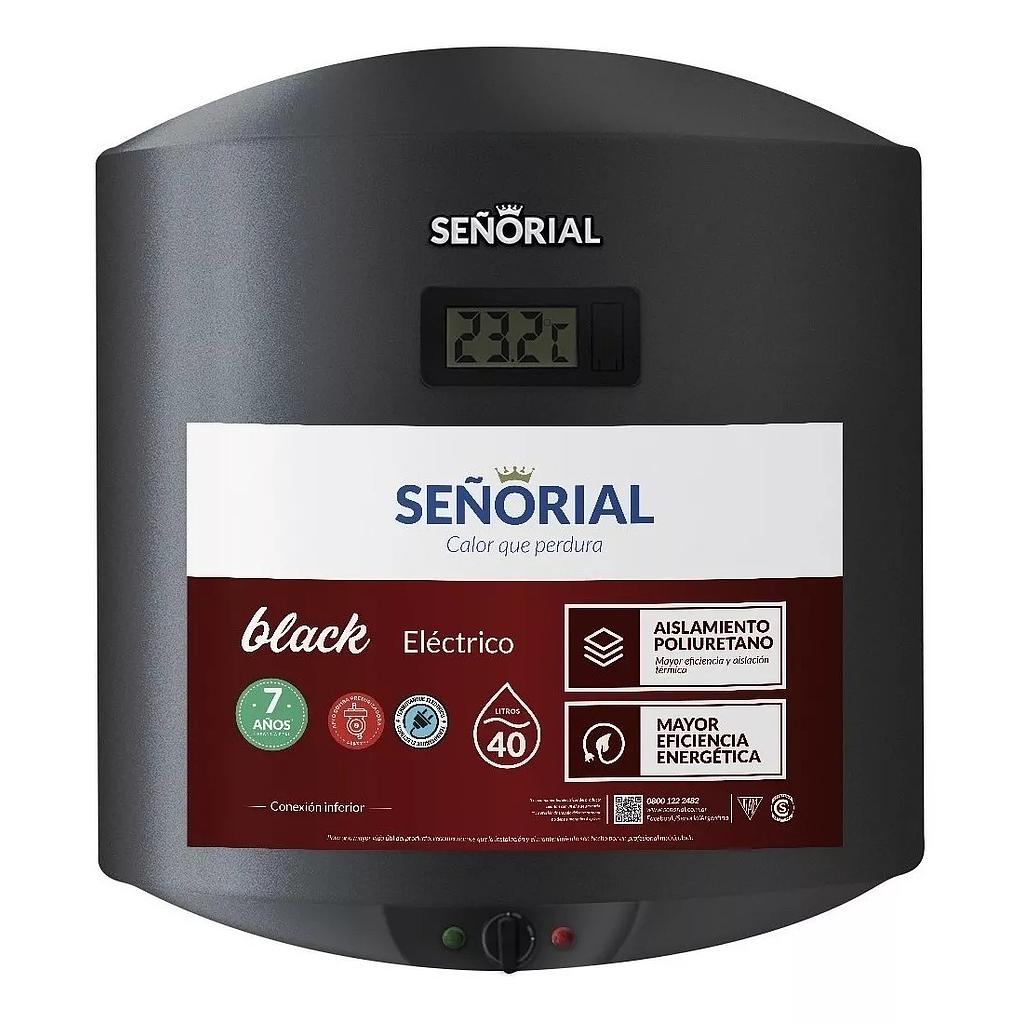 [27461] TERMOTANQUE ELÉCTRICO BLACK 40l 220v PARA COLGAR CONEXIÓN INFERIOR - SEÑORIAL [TSBE-40]