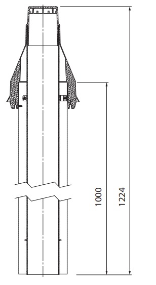 [27599] TERMINAL VERTICAL PARA VENTILACIÓN Ø150 OPTIMA CONDENS - PEISA [10001557]