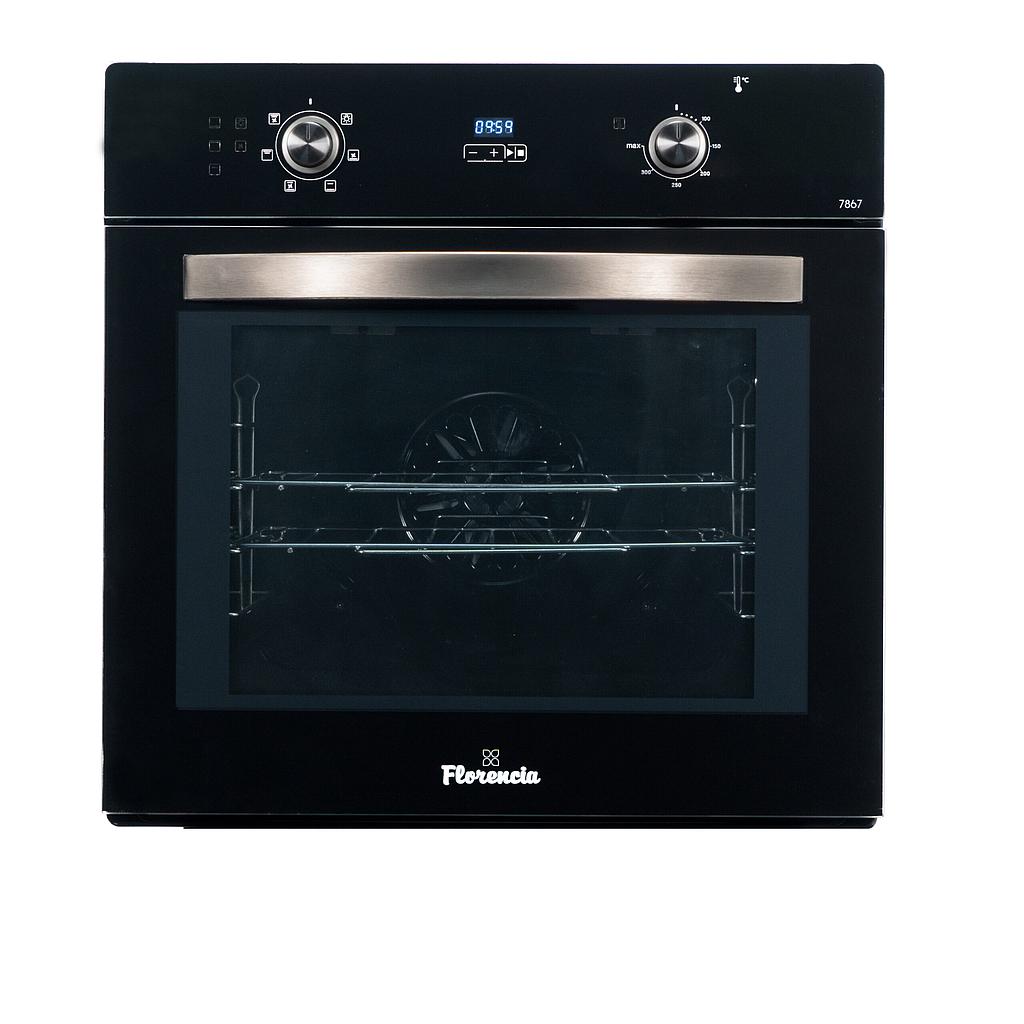 [27821] HORNO ELECTRICO EMPOTRABLE 65LT CON 6 FUNCIONES Y COMANDO ANALOGICO - NEGRO - FLORENCIA [FLOR7867E]