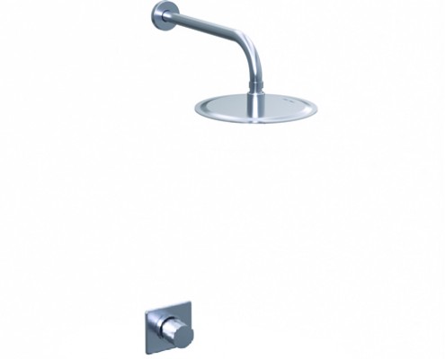 [27829] DUCHA EMBUTIDA MONOCOMANDO SIN TRANSFERENCIA TEXTURE - CROMO - HIDROMET [9804CRCR]