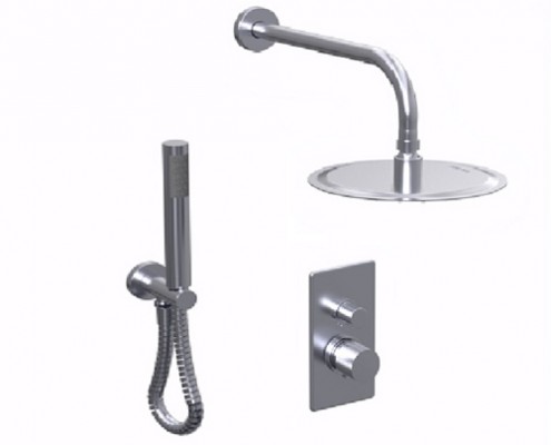 [27831] DUCHA MONOCOMANDO 2 VIAS TEXTURE - CROMO - HIDROMET [9812CRCR]