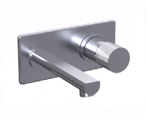 [27836] GRIFERIA LAVATORIO DE PARED DE BAÑO MONOCOMANDO TEXTURE - CROMO - HIDROMET [9880CRCR]