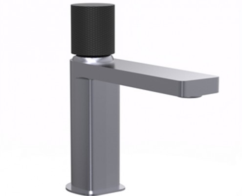 [27837] GRIFERIA LAVATORIO BAJO DE BAÑO MONOCOMANDO TEXTURE - CROMO NEGRO - HIDROMET [9801CRNE]