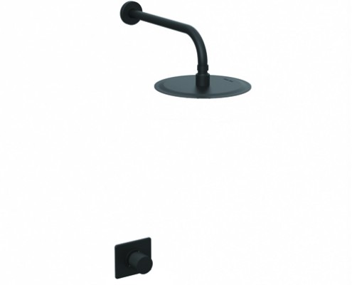 [27851] DUCHA EMBUTIDA MONOCOMANDO SIN TRANSFERENCIA TEXTURE - NEGRO - HIDROMET [9804NEGR]