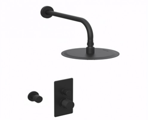 [27854] DUCHA MONOCOMANDO 2 VIAS TEXTURE - NEGRO - HIDROMET [9813NEGR]