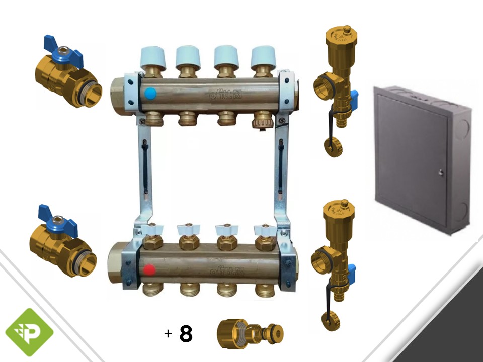 [27863] PACK COLECTOR COMPLETO 4 CIRCUITOS - GIACOMINI - CON GABINETE Y CURVATUBO (copia)