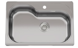 [28312] PILETA SIMPLE LUXOR COMPACT SI71 ACERO -  JOHNSON [LUXOR SI71 STA]