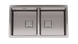 [28356] PILETA DOBLE Q76 A ACERO - JOHNSON [Q 76 A]