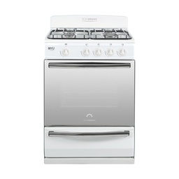 [28578] COCINA MULTIGAS 4 HORNALLAS CON REJILLAS DIVIDIDAS  - EFICIENCIA ENERGÉNITCA A+ - CRISTAL ESPEJADO - PARRILLA - BLANCO  - ORMAY [BIYU PLUS]