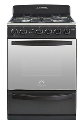 [28584] COCINA MULTIGAS 4 HORNALLAS CON REJILLAS DIVIDIDAS  - EFICIENCIA ENERGÉNITCA A+ - CRISTAL ESPEJADO - PARRILLA DESLIZANTE - LUZ - NEGRO - ORMAY [EVELYN IX]