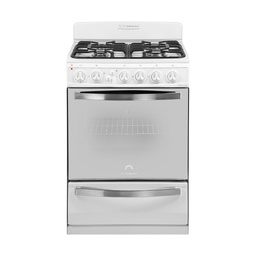 [28585] COCINA MULTIGAS 4 HORNALLAS CON REJILLAS DIVIDIDAS  - EFICIENCIA ENERGÉNITCA A+ - CRISTAL ESPEJADO - TIMER - LUZ - GRILL Y SPIEDO - BLANCO - ORMAY [GOURMET PRO BL]