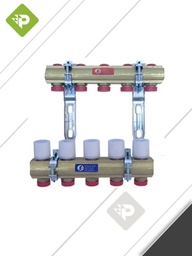 [995] COLECTOR PREMONTADO 5 CIRCUITOS R553Y005 GIACOMINI - 1"