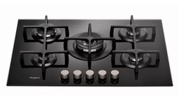 [29726] ANAFE EMPOTRABLE A GAS 5 HORNALLAS - VIDRIO TEMPLADO 73 CM - WHIRPOOL [GOA7523NBAG]