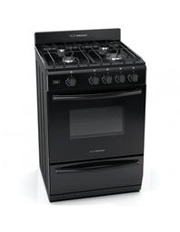 [29782] COCINA TEMPO MULTIGAS 4 HORNALLAS CON REJILLAS DIVIDIDAS  - EFICIENCIA ENERGÉNITCA A+ - NEGRO - ORMAY 