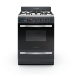 [29785] COCINA EVO MULTIGAS 4 HORNALLAS CON REJILLAS DIVIDIDAS  - EFICIENCIA ENERGÉNITCA A+ - NEGRO - ORMAY 