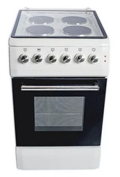 [31033] COCINA ELÉCTRICA 4 HORNALLAS CON TAPA DE VIDRIO 50 CM - BLANCO - KACEMASTER [OE-
5004]