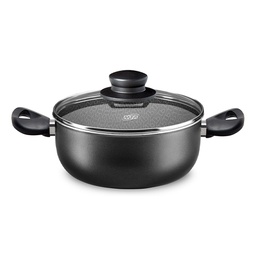 [31259] CACEROLA 24 CM SUPRA ANTIADHERENTE TAPA VIDRIO [910]