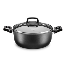 [32078] CACEROLA 24 CM GRAFITO CRISTAL ANTIADHERETE TAPA VIDRIO [866]