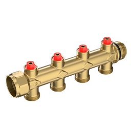 [22017] COLECTOR 3 CIRCUITOS DE 3/4" CON ROSCA DE 1" - MANDADA - CON VALV. DE EQUILIBRO  - R583SY103 GIACOMINI